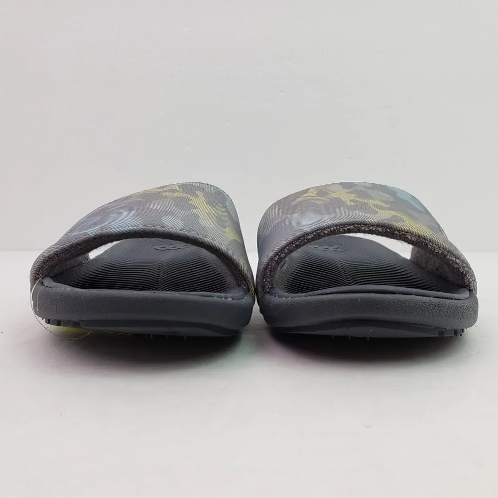 NEW All In Motion Kids Size 1Y Cypress Gray Slip On Slides Sandals